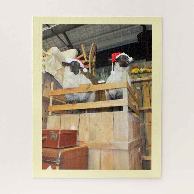 Quebra-cabeça Ovinos de Natal (Vertical)