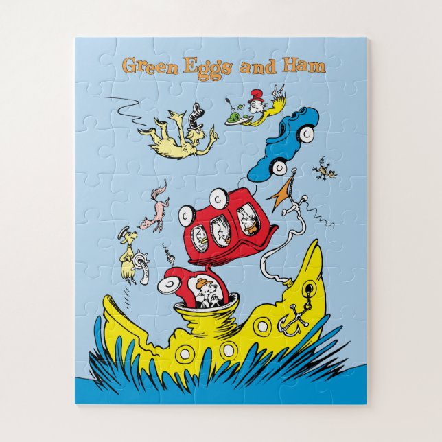 Quebra-cabeça Ovos Verdes e Pressão | Não Gosto Deles Em Nenhum  (Vertical)