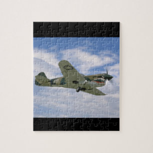 Quebra-cabeça P40 Curtis com cara feroz, planos de Flying_WWII