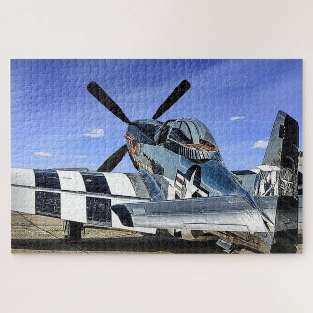 Quebra-cabeça P-51 Mustang Poster (Horizontal)