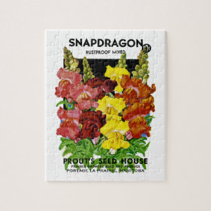 Quebra-cabeça Pacote da semente do vintage de Snapdragon