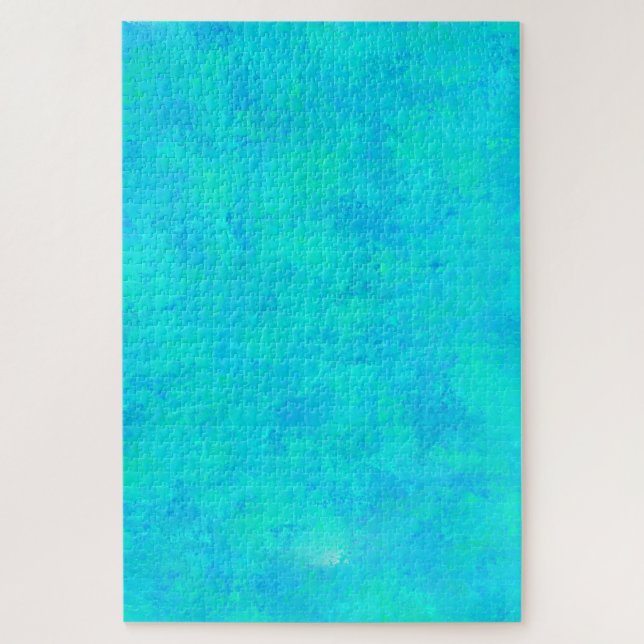 Quebra-cabeça Padrão Abstrato Azul Turquesa (Vertical)