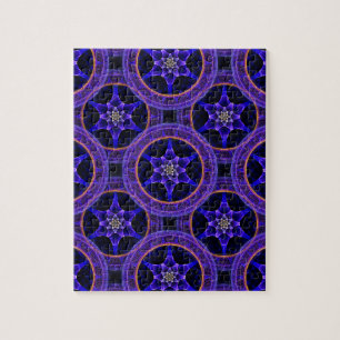 Quebra-cabeça Padrão Abstrato Floral Moderno Boho Elegante #505
