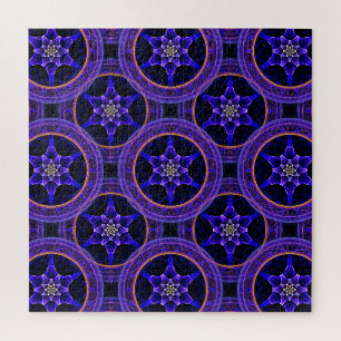 Quebra-cabeça Padrão Abstrato Floral Moderno Boho Elegante #505