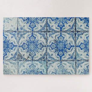 Quebra-cabeça Padrão Antiquado de Azulejos Portugueses - Azulejo