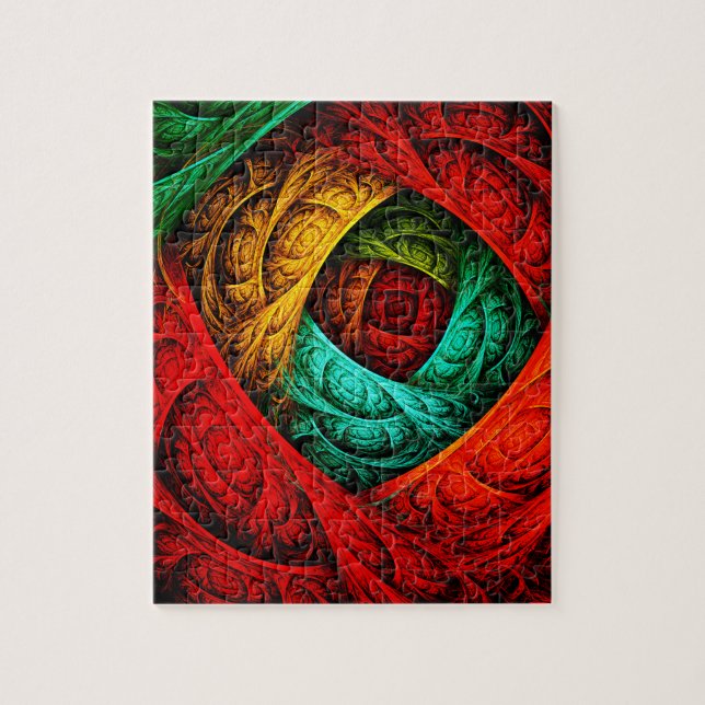 Quebra-cabeça Padrão Colorido de Arte Moderna Abstrato artística (Vertical)