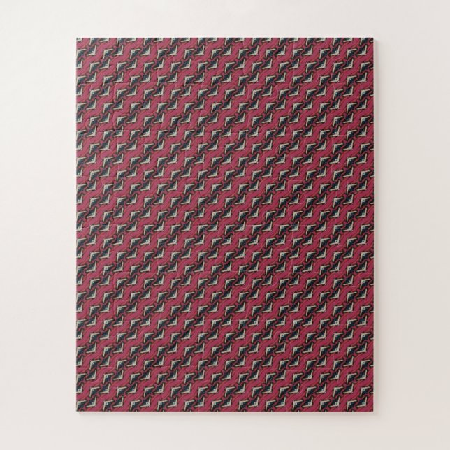 Quebra-cabeça Padrão contínuo moderno abstrato difícil de resolv (Vertical)