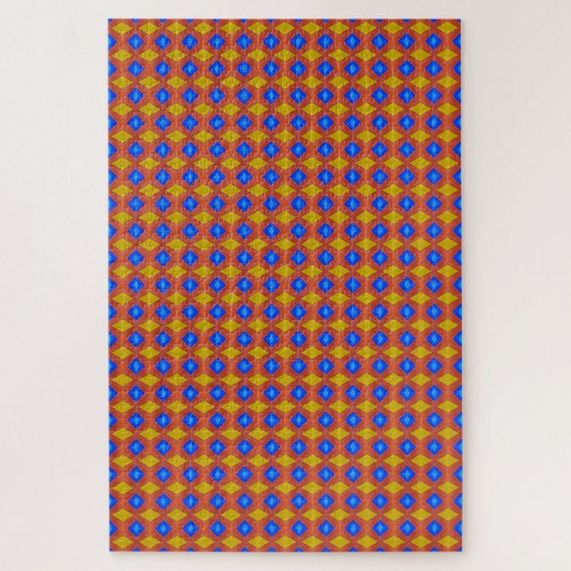 Quebra-cabeça Padrão contínuo moderno abstrato difícil de resolv (Vertical)
