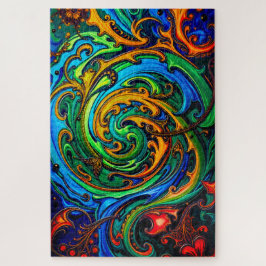 Quebra-cabeça Padrão de abstrato com espirais