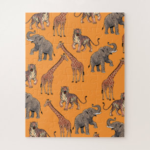 Quebra-cabeça Padrão de Animal Africano