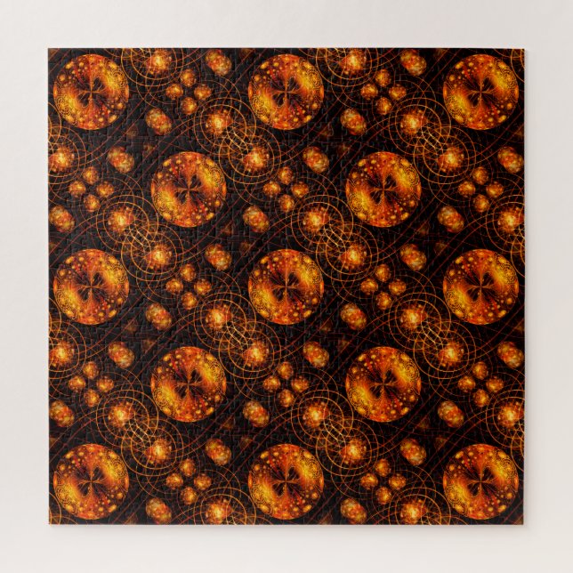 Quebra-cabeça Padrão de Arte Abstrata Boho Elegante Moderno Dour (Vertical)
