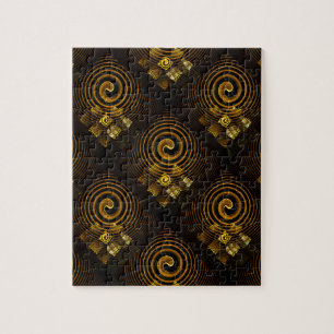 Quebra-cabeça Padrão de Arte Abstrata Boho Elegante Moderno Dour