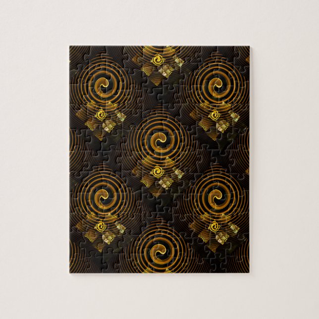 Quebra-cabeça Padrão de Arte Abstrata Boho Elegante Moderno Dour (Vertical)