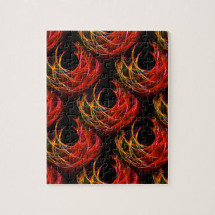 Quebra-cabeça Padrão de Arte Abstrata Boho Moderno Elegante #503