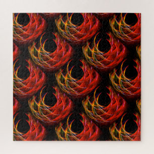 Quebra-cabeça Padrão de Arte Abstrata Elegante Boho Moderno Fofo