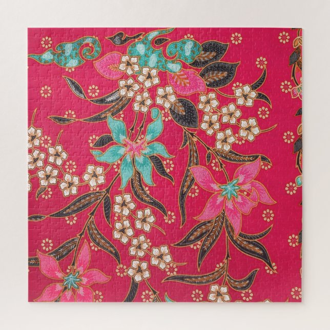Quebra-cabeça Padrão de arte do Batik indonésio malaio (Vertical)