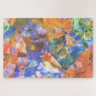 Quebra-cabeça Padrão de Arte Mosaica do Polígono Colorido Artíst