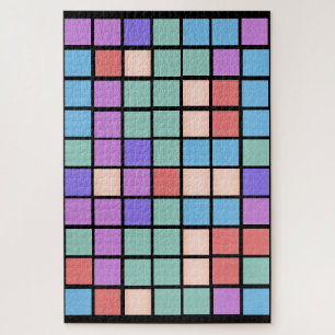 Quebra-cabeça Padrão de Azulejo de Cores Mistas Coloridas Difíce