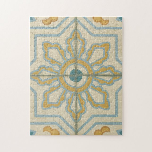 Quebra-cabeça Padrão de Azulejo Decorativo do Velho Mundo (Vertical)