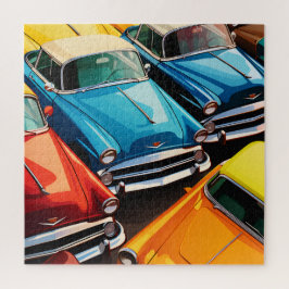 Quebra-cabeça Padrão de Carros Clássicos