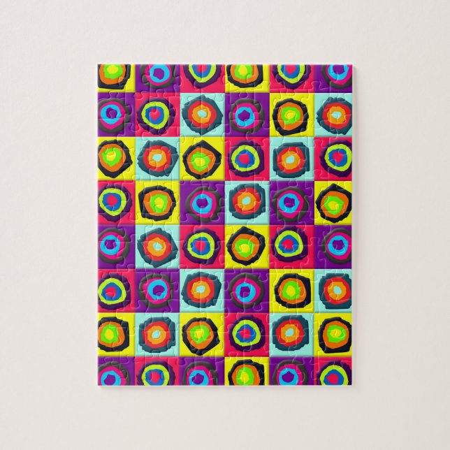 Quebra-cabeça Padrão de Círculos Abstratos Modernos (Vertical)