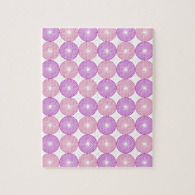 Quebra-cabeça Padrão de círculos rosa e roxo (Vertical)