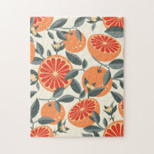 Padrão de Citrus de Grapefruit Vintage