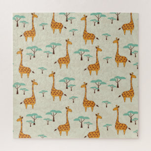 Quebra-cabeça Padrão de colheita da árvore Giraffe.