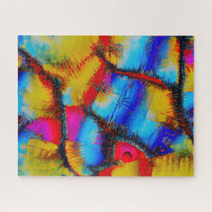 Quebra-cabeça Padrão de Costura Abstrato Colorido