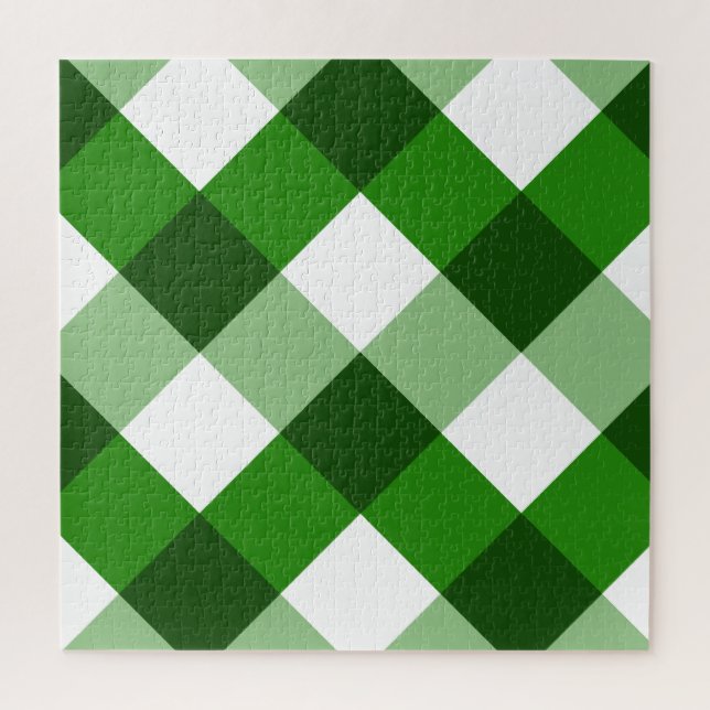 Quebra-cabeça Padrão de Diamante Verde Argyle (Vertical)