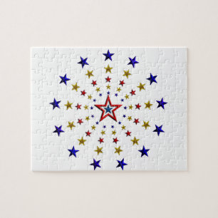 Quebra-cabeça Padrão de Estrelas Patrióticas