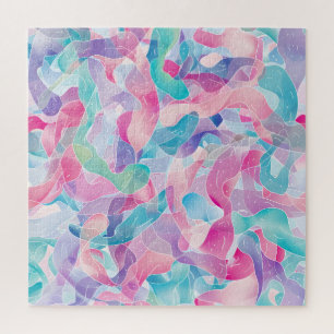 Quebra-cabeça Padrão de Fita Abstrata Pastel