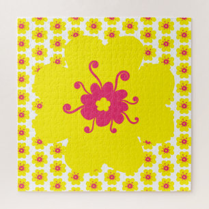 Quebra-cabeça Padrão de Flor Amarelo Frustrante