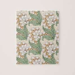 Quebra-cabeça Padrão de flor de lírio do vale Art nouveau LRG