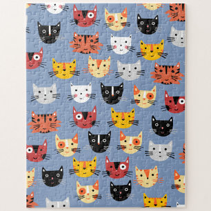 Quebra-cabeça Padrão de Gato Bonito