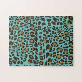 Quebra-cabeça Padrão de Impressão Animal Leopard Jaguar