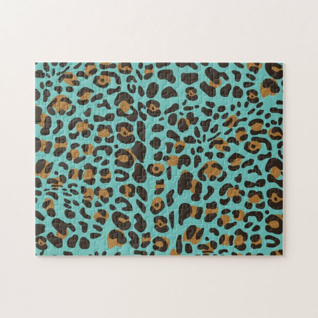 Quebra-cabeça Padrão de Impressão Animal Leopard Jaguar (Horizontal)