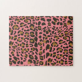 Quebra-cabeça Padrão de Impressão Animal Leopard Jaguar