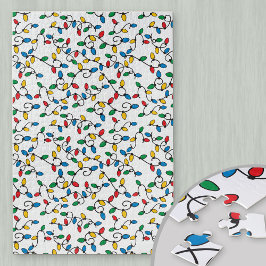 Quebra-cabeça Padrão de lâmpada de natal colorida difícil