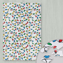 Padrão de lâmpada de natal colorida difícil