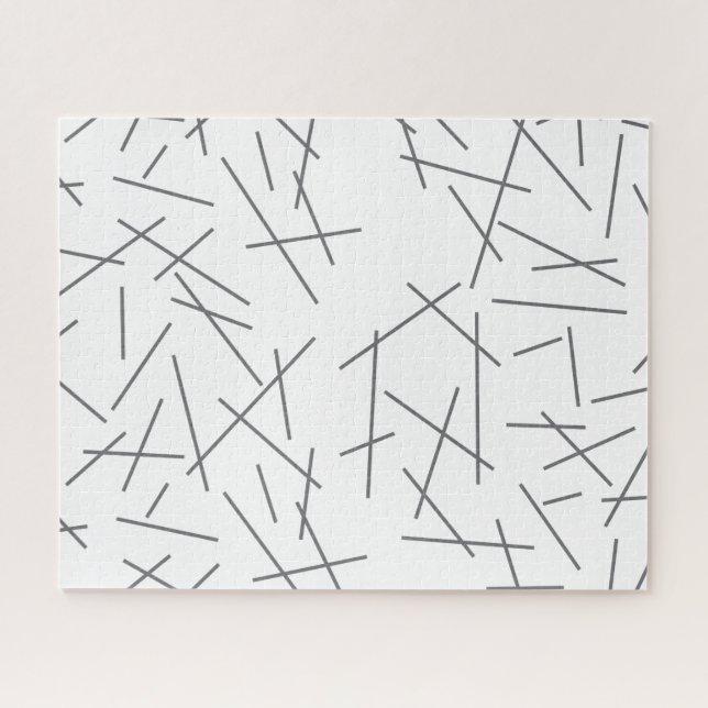 Quebra-cabeça Padrão de linha gráfica moderno, simples e confuso (Horizontal)