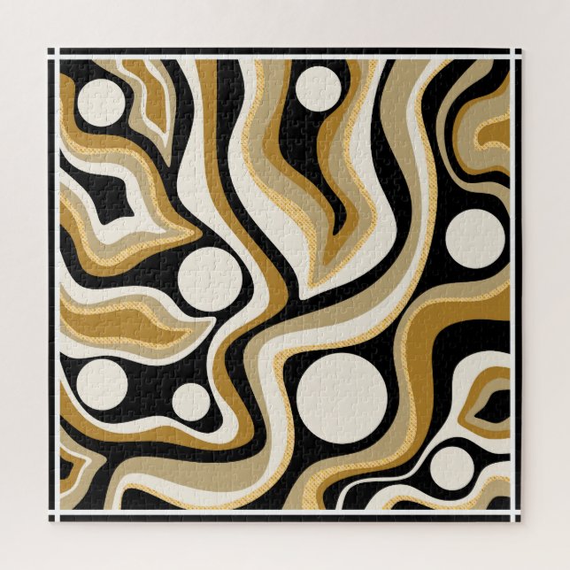 Quebra-cabeça Padrão de Linhas Onduladas Abstratas de Fundo (Vertical)