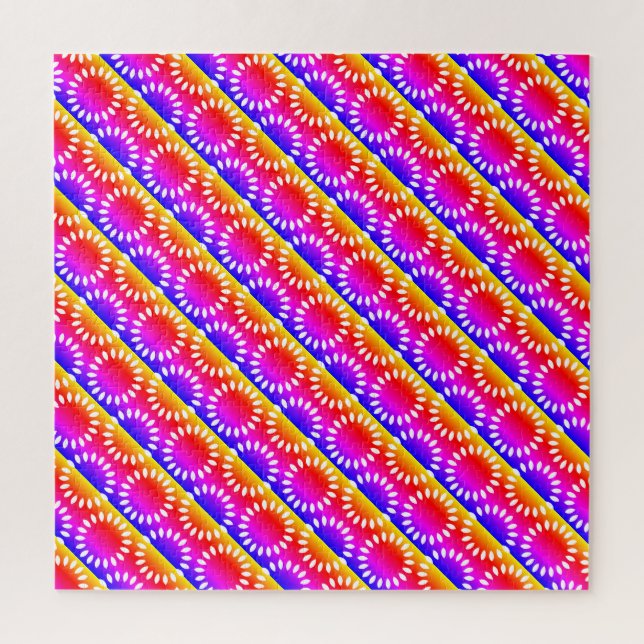 Quebra-cabeça Padrão de Mandala de Pétala Colorida (Vertical)