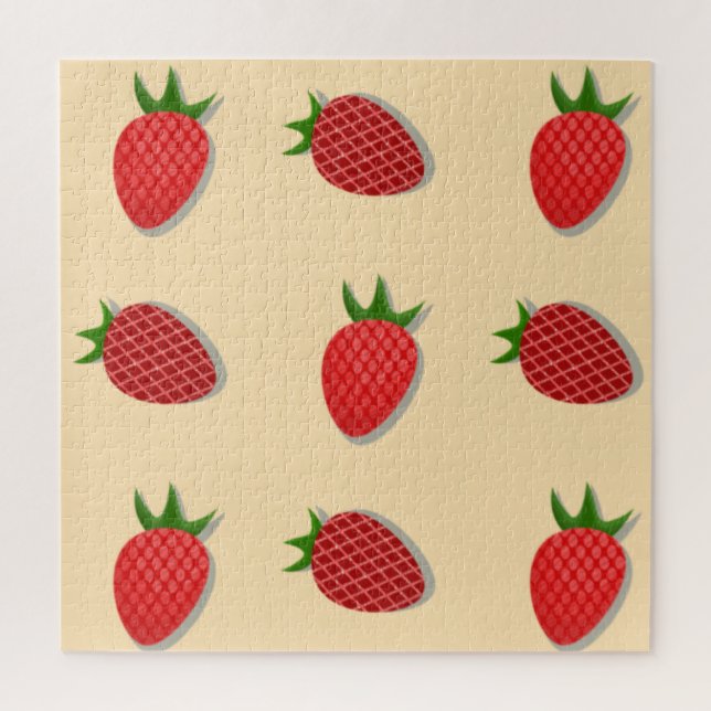 Quebra-cabeça Padrão de morango para boas vibrações no Verão de  (Vertical)
