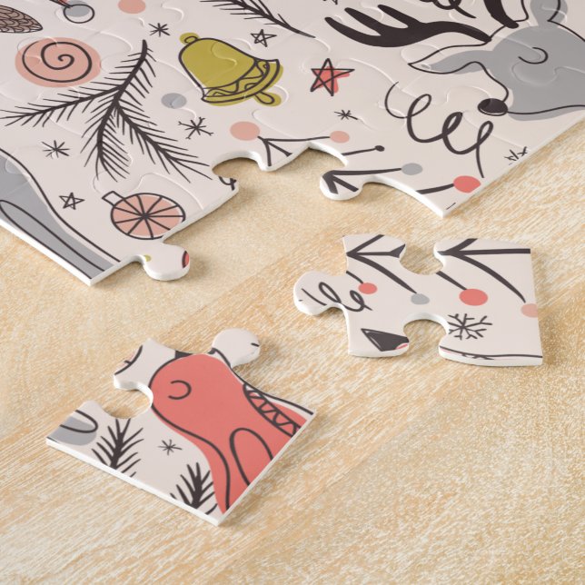 Quebra-cabeça Padrão de Natal (Lateral)