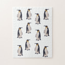 Quebra-cabeça Padrão de Pinguins Fofos