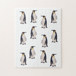 Quebra-cabeça Padrão de Pinguins Fofos