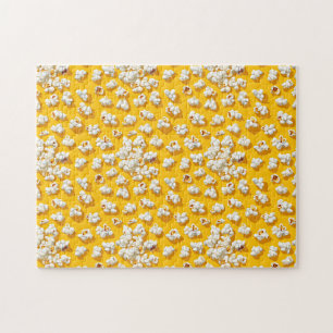 Quebra-cabeça Padrão de pipoca em fundo amarelo