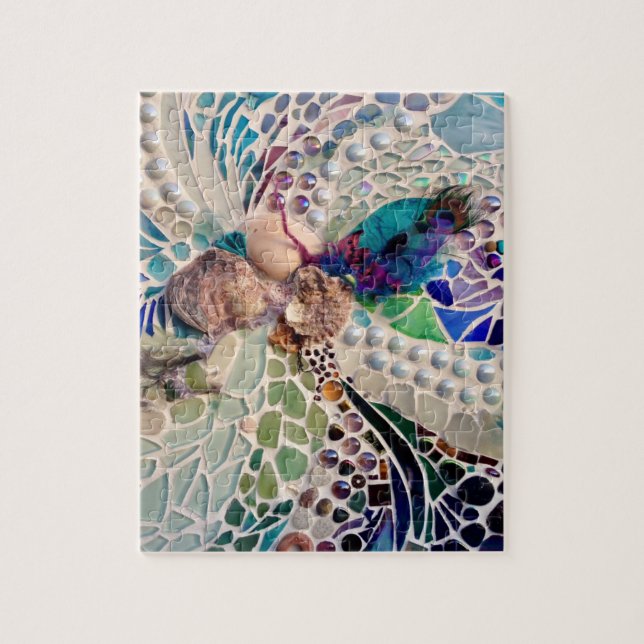 Quebra-cabeça Padrão de Praia de Conchas Mosaico (Vertical)