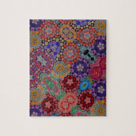 Quebra-cabeça Padrão de Quilt Multicolor